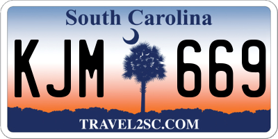 SC license plate KJM669