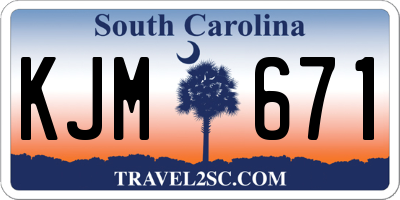 SC license plate KJM671