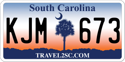 SC license plate KJM673