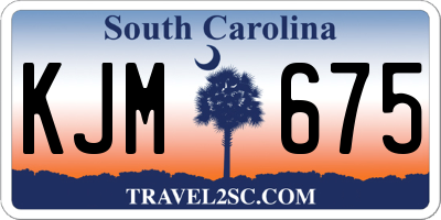 SC license plate KJM675