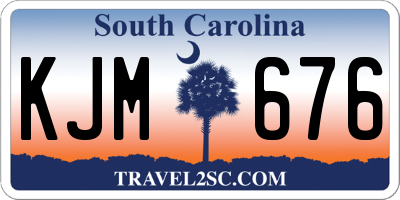 SC license plate KJM676