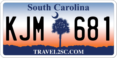 SC license plate KJM681