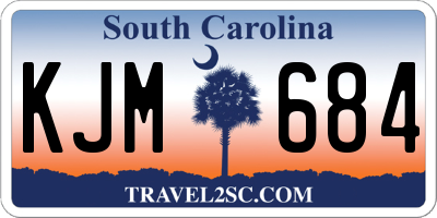 SC license plate KJM684