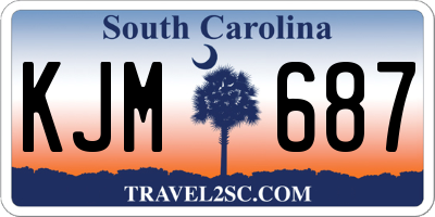 SC license plate KJM687