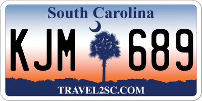SC license plate KJM689