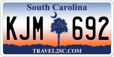 SC license plate KJM692