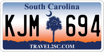 SC license plate KJM694