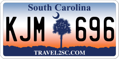 SC license plate KJM696