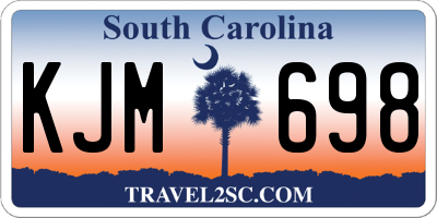 SC license plate KJM698
