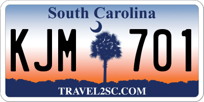 SC license plate KJM701