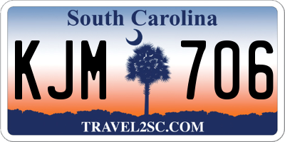 SC license plate KJM706
