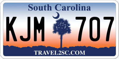SC license plate KJM707