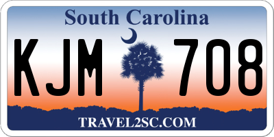 SC license plate KJM708