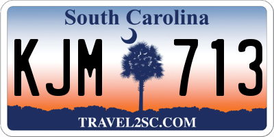SC license plate KJM713
