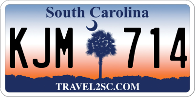 SC license plate KJM714