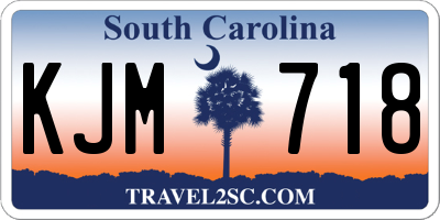 SC license plate KJM718