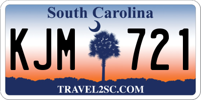 SC license plate KJM721