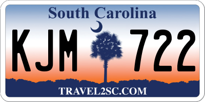SC license plate KJM722