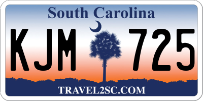 SC license plate KJM725