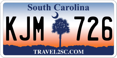 SC license plate KJM726