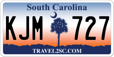 SC license plate KJM727