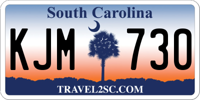 SC license plate KJM730