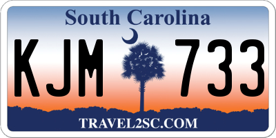 SC license plate KJM733