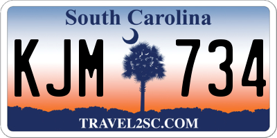 SC license plate KJM734
