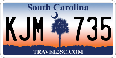 SC license plate KJM735
