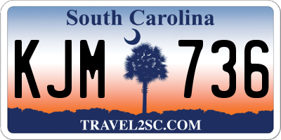 SC license plate KJM736
