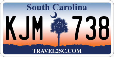 SC license plate KJM738