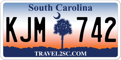 SC license plate KJM742