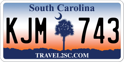 SC license plate KJM743