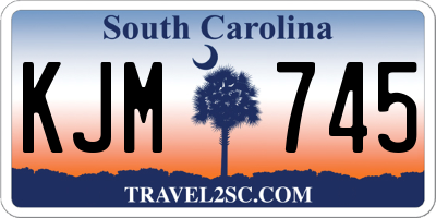 SC license plate KJM745