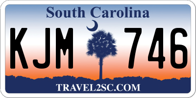 SC license plate KJM746