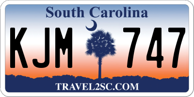 SC license plate KJM747