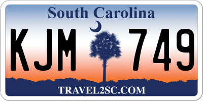 SC license plate KJM749