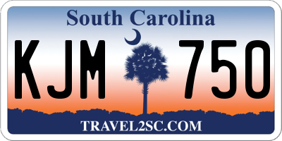 SC license plate KJM750