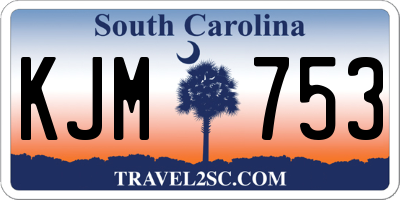 SC license plate KJM753