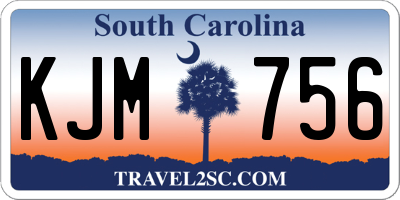 SC license plate KJM756
