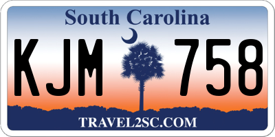 SC license plate KJM758