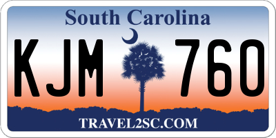 SC license plate KJM760