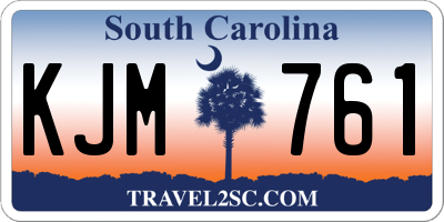 SC license plate KJM761