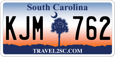 SC license plate KJM762