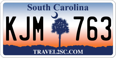 SC license plate KJM763