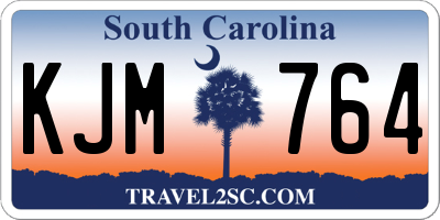 SC license plate KJM764