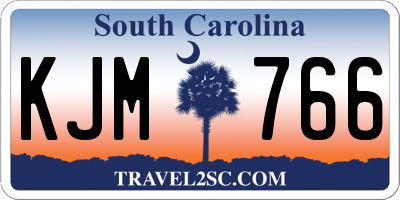 SC license plate KJM766