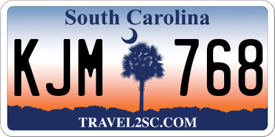 SC license plate KJM768