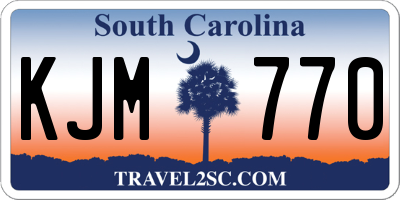 SC license plate KJM770