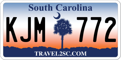 SC license plate KJM772